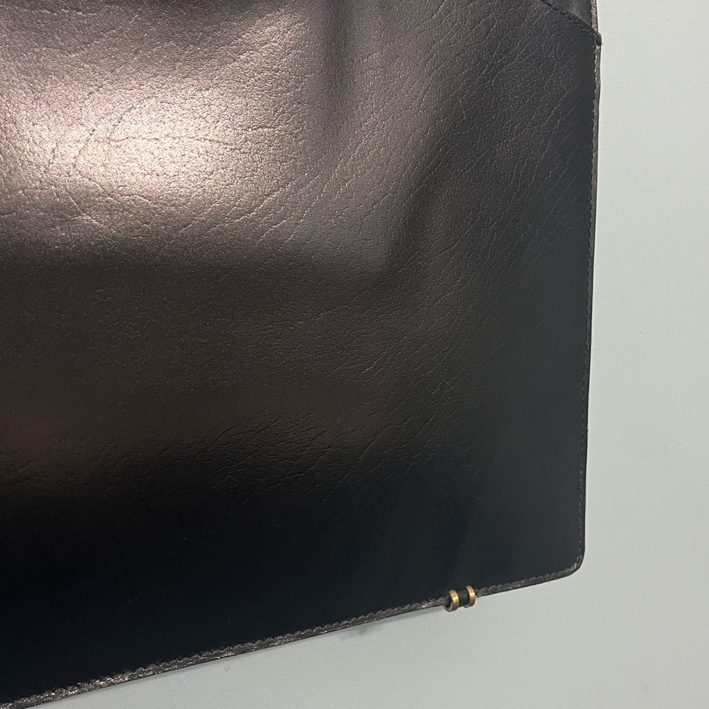 Vintage Handmade Black Patent Genuine Leather Portfolio Satchel/Briefcase - Picture 7 of 12